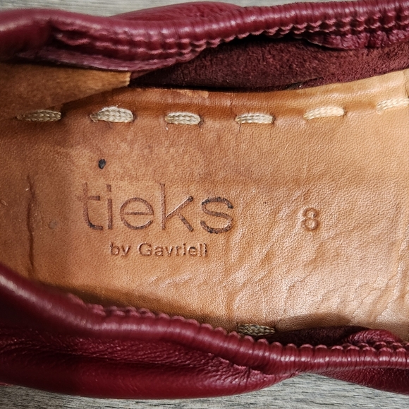 Tieks Gavrieli Ballet Flats Burgundy Red Leather Flats - Picture 14 of 15